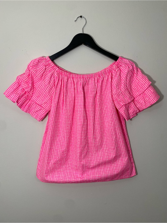 Lilly Pulitzer Tops - Lily Pulitzer Pink Off-Shoulder Ruffle Sleeve Top XS